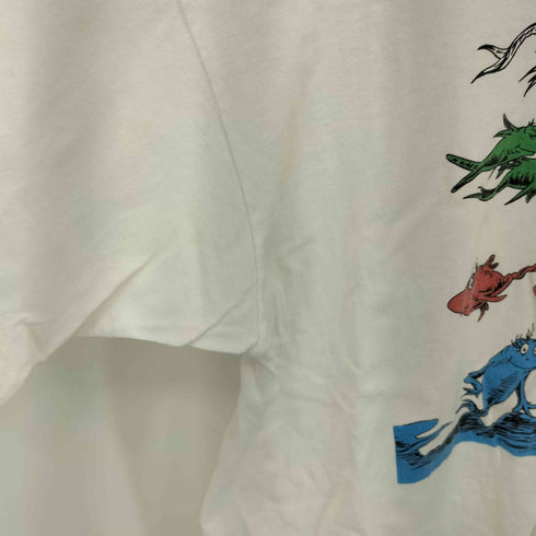 フルーツオブザルーム FRUIT OF THE LOOM 90s 二枚タグ USA製 Dr Seuss ドクタースース プリント クルーネック 半袖Tシャツ カットソー メンズ L