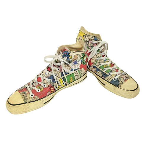 コンバース CONVERSE 00S 日本製 アメコミ柄 ハイカットスニーカー メンズ US:9