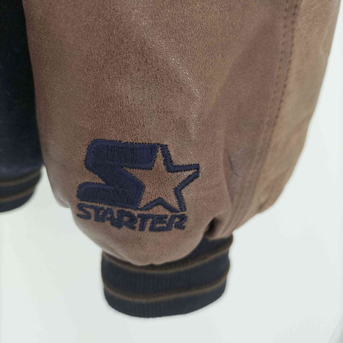 スターター STARTER 90S 袖ロゴ刺繍 無地 スタジャン Varsity Jacket メンズ