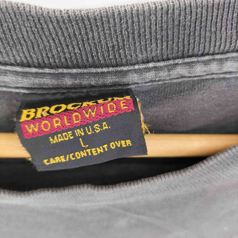 ブロッカム BROCKUM 90s USA製 袖シングル 両面プリント 半袖Tシャツ カットソー メンズ JPN:L