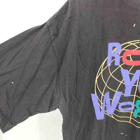 CRONIES 90s USA製 ROCK YOUR WORLD 両面グラフィックプリント Tシャツ カットソー メンズ XL