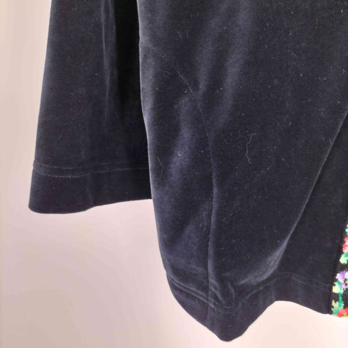 FEILER GERMANY フラワー刺繍 ベロアジップジャケット レディース