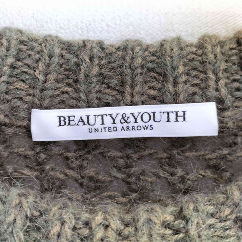 ビューティーアンドユースユナイテッドアローズ BEAUTY & YOUTH UNITED ARROWS モヘヤミックス透かし編みニット レディース
