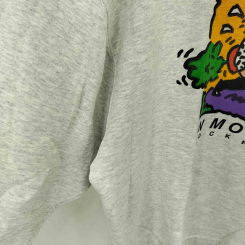 フルーツオブザルーム FRUIT OF THE LOOM 93年 USA製 ROCKFORD プリント クルーネックスウェット トレーナー メンズ L