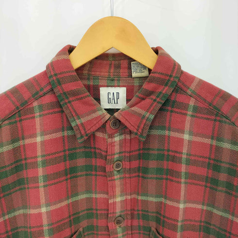 ギャップ Gap 90s OLD オールド 白タグ タータンチェック フランネルシャツ メンズ L