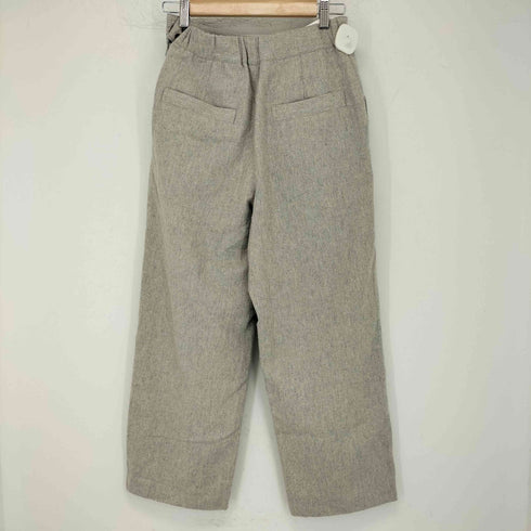 ノンブルアンペール NOMBRE IMPAIR ウール混ツイル 8分丈パンツ レディース