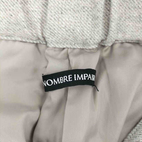 ノンブルアンペール NOMBRE IMPAIR ウール混ツイル 8分丈パンツ レディース
