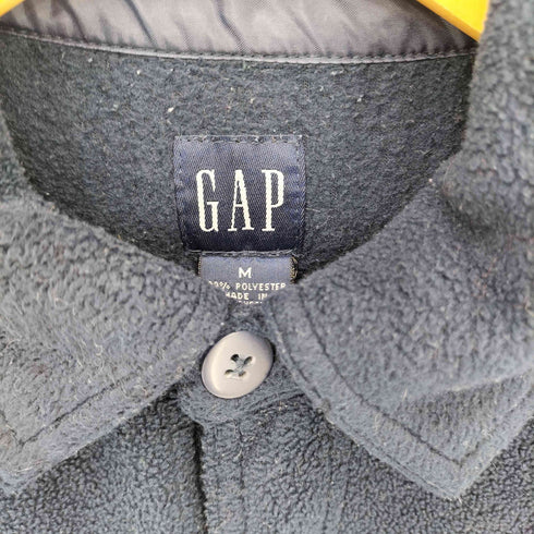ギャップ Gap 90s OLD オールド 紺タグ フラップポケット フリース 長袖シャツ メンズ M