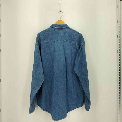 ギャップ Gap 90s OLD オールド 紺タグ USA製 フラップポケット BD 長袖デニムシャツ メンズ XL