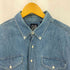 ギャップ Gap 90s OLD オールド 紺タグ USA製 フラップポケット BD 長袖デニムシャツ メンズ XL