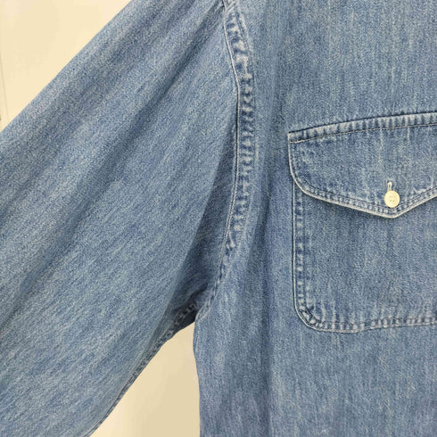 ギャップ Gap 90s OLD オールド 紺タグ USA製 フラップポケット BD 長袖デニムシャツ メンズ XL