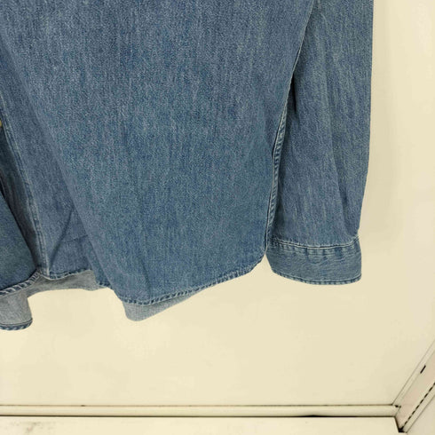 ギャップ Gap 90s OLD オールド 紺タグ USA製 フラップポケット BD 長袖デニムシャツ メンズ XL
