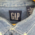 ギャップ Gap 90s OLD オールド 紺タグ USA製 フラップポケット BD 長袖デニムシャツ メンズ XL