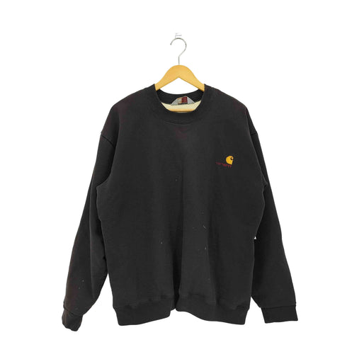 カーハート Carhartt 80-90s 三角タグ 裏地サーマル ワンポイント刺繍 ヘビーウェイト クルーネック スウェットトレーナー メンズ