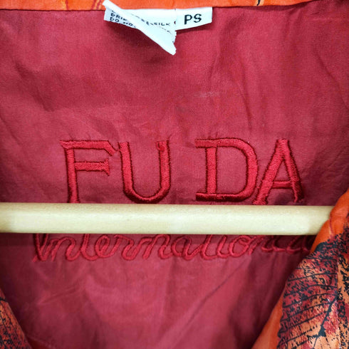 FUDA INTERNATIONAL 総柄シルクジップブルゾン レディース PS