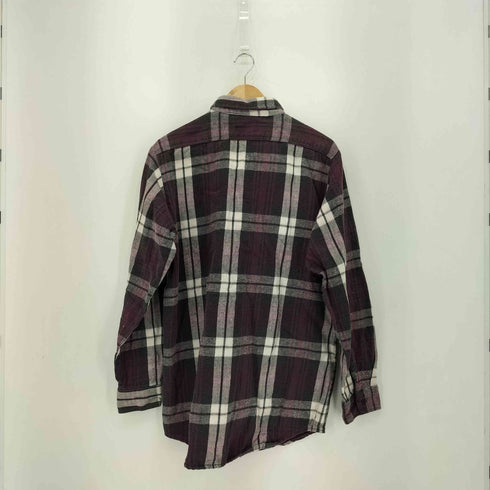オシュコシュ OSHKOSH 90s USA製 フラップポケット マドラスチェック フランネルシャツ メンズ L