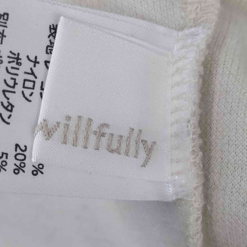 ウィルフリー willfully バックシアークロップドスウェット レディース FREE