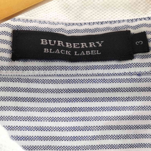 バーバリーブラックレーベル BURBERRY BLACK LABEL ホース ロゴ 刺繍 丸襟 鹿の子 ポロシャツ メンズ 3