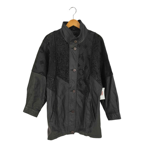 PELLE マルチパターン レザーハーフコート レディース import:M