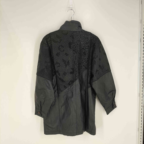 PELLE マルチパターン レザーハーフコート レディース import:M