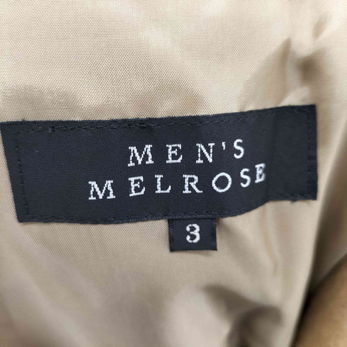 メンズメルローズ MENS MELROSE カシミヤ混 シャギー ステンカラーコート メンズ JPN:3