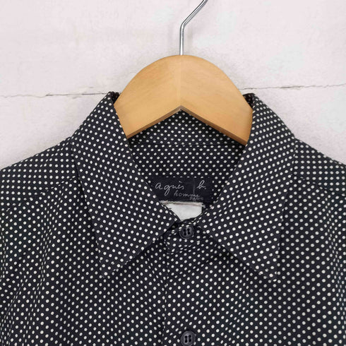 アニエスベーオム Agnes b.homme ドット柄コットンシャツ メンズ