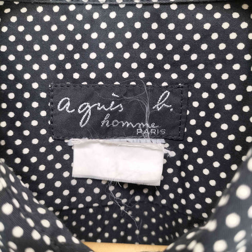 アニエスベーオム Agnes b.homme ドット柄コットンシャツ メンズ