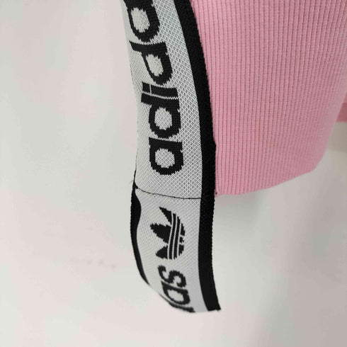 アディダスオリジナルス adidas Originals トレフォイルロゴ テープラインデザイン クロップド丈 スウェット レディース JPN:0