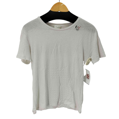 サンローランパリ SAINT LAURENT PARIS スカルハートプリント tシャツ メンズ JPN:XS