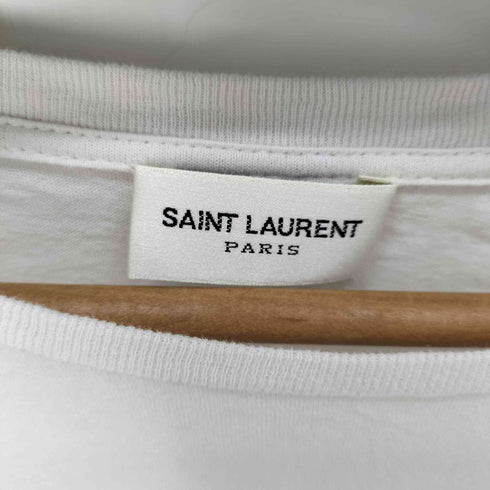 サンローランパリ SAINT LAURENT PARIS スカルハートプリント tシャツ メンズ JPN:XS