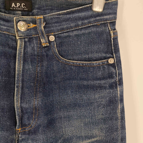 アーペーセー A.P.C. BOOTLEG ボタンフライ ストレート デニムパンツ レディース 28