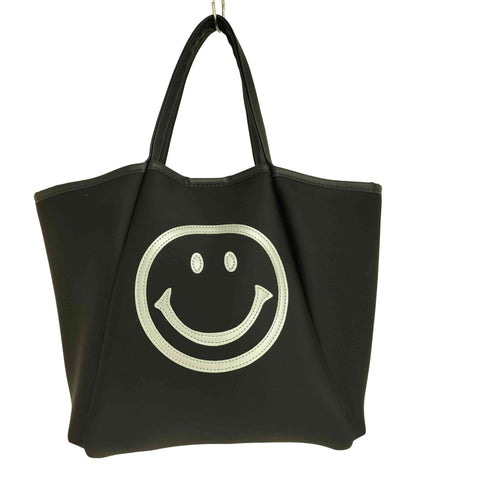 クーコ COOCO SMILEY ダイバー素材トートバッグ レディース
