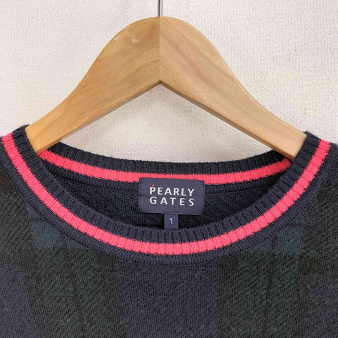 パーリーゲイツ PEARLY GATES ブラックウォッチ クルーネックニット メンズ 1