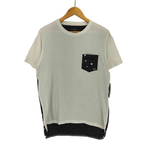 ユニフォームエクスペリメント uniform experiment 裏地ドット柄 ポケットクルーネックTシャツ メンズ JPN:1