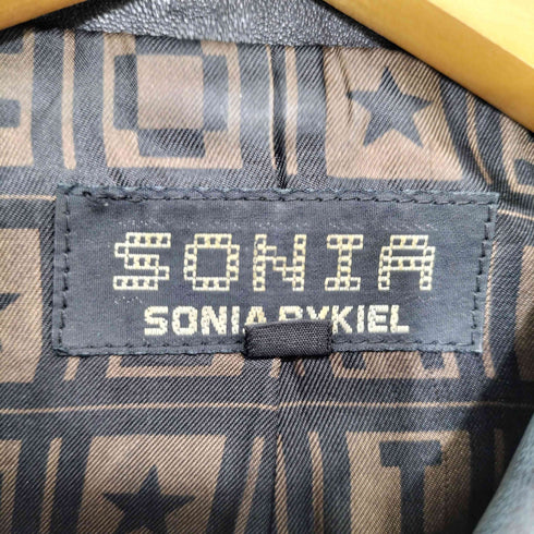 ソニアリキエル SONIA RYKIEL シープレザー ジャケット 羊革 レディース 40