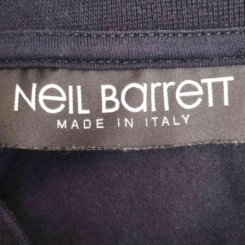 ニールバレット NEIL BARRETT イタリア製 袖切替 コットン クルーネックTシャツ メンズ import:M