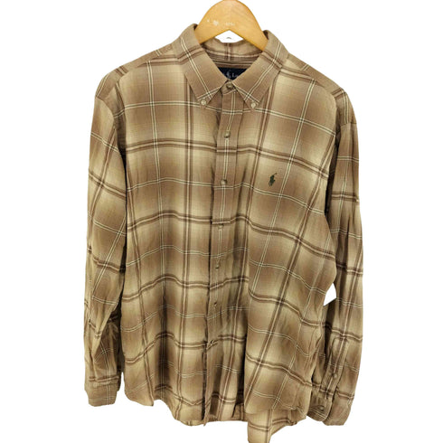 ラルフローレン RALPH LAUREN CLASSIC FIT スモールボックスロゴ チェック柄シャツ メンズ JPN:L