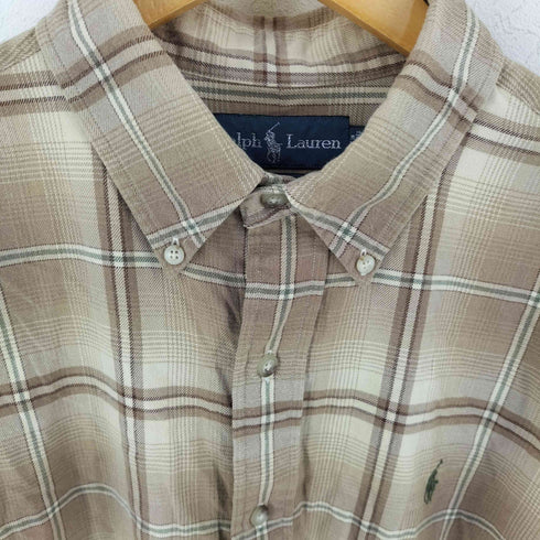 ラルフローレン RALPH LAUREN CLASSIC FIT スモールボックスロゴ チェック柄シャツ メンズ JPN:L