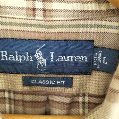 ラルフローレン RALPH LAUREN CLASSIC FIT スモールボックスロゴ チェック柄シャツ メンズ JPN:L