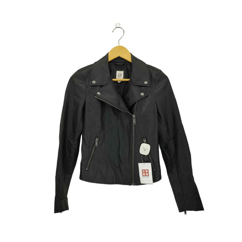 ギャップ Gap フェイクレザー ダブルライダースジャケット レディース XXS