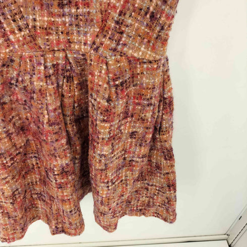 アベニールエトワール Aveniretoile ツイード ビジューデザイン ノースリーブ ワンピース レディース 34