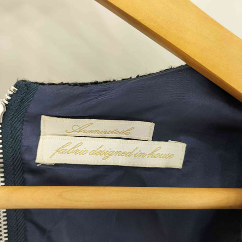 アベニールエトワール Aveniretoile ビジューデザイン ツイード ノースリーブワンピース レディース 36