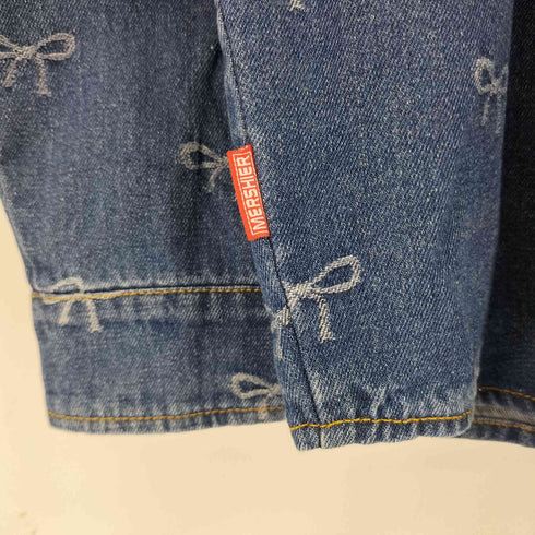 総柄デニム L/S シャツ レディース