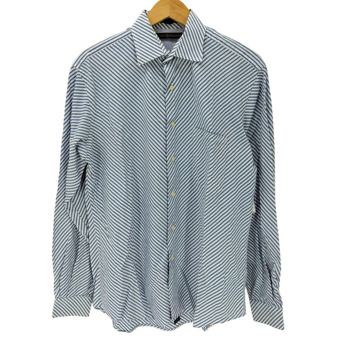 トミーヒルフィガー TOMMY HILFIGER TLC The Lifetime Callar レジメンタル ワイドカラー ストライプ L/S シャツ メンズ import:M