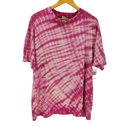 COLLEGE WARE 90S USA製 シングルステッチ タイダイ染め グラフィック S/S クルーネック Tシャツ メンズ import:L