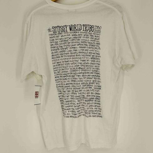 ステューシー Stussy メキシコ製 1980 2020 WORLD TRIBE 両面プリント S/S クルーネック Tシャツ メンズ import:M