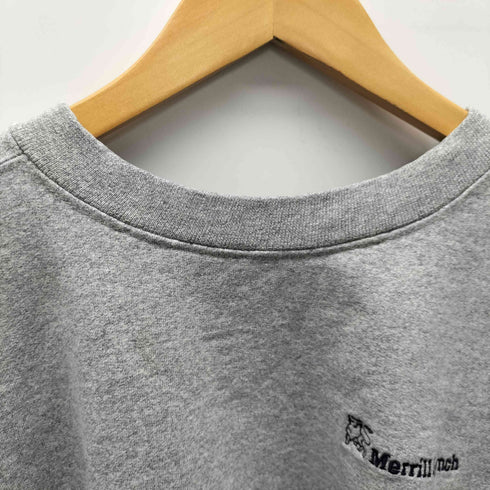 ザコットンエクスチェンジ THE COTTON EXCHANGE 90S USA製 刺繍タグ Merrill Lynch 刺繍 ゴマ塩 裏起毛 スウェット メンズ import:XL