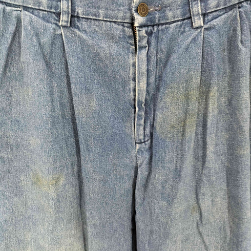 ハガー HAGGER 00S メキシコ製 サイドアジャスター 2タック ワイド デニム パンツ メンズ 38×30