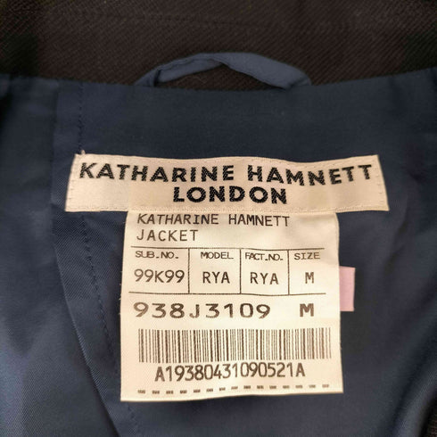 キャサリンハムネットロンドン KATHARINE HAMNETT LONDON 2B 背抜き テーラードジャケット メンズ M