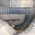 カーハートワークインプログレス Carhartt WIP L/S Deaver Shirt マドラスチェック ワンポイントロゴ刺繍 フランネルシャツ メンズ L